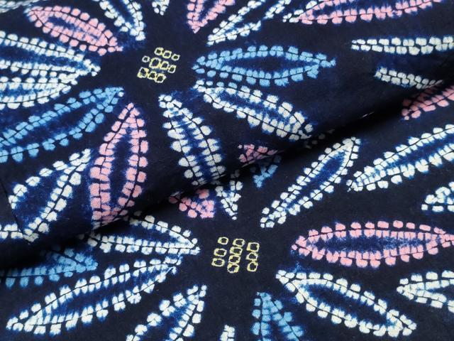 平和屋着物∴夏物　浴衣　有松鳴海絞り　花火　綿　逸品　CABJ0003ng