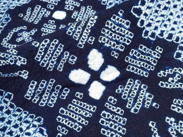 平和屋着物∴夏物　浴衣　有松鳴海絞り　花唐草文　綿　逸品　CABJ0004ng