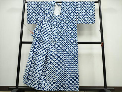 平和屋着物∴夏物　浴衣　有松鳴海絞り　蜘蛛絞り　綿　逸品　CABJ0012ng