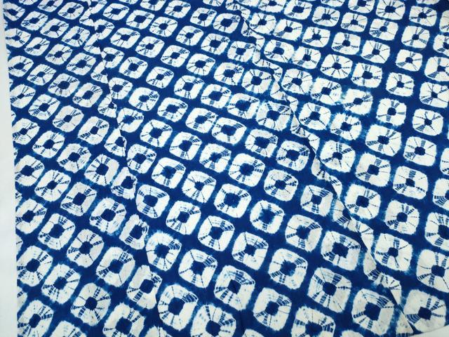 平和屋着物∴夏物　浴衣　有松鳴海絞り　蜘蛛絞り　綿　逸品　CABJ0012ng