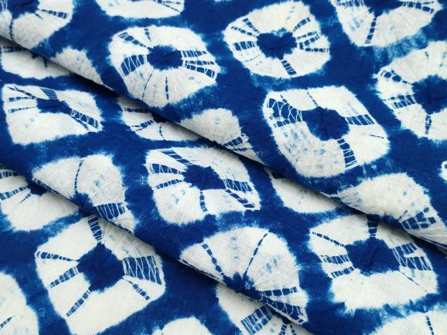 平和屋着物∴夏物　浴衣　有松鳴海絞り　蜘蛛絞り　綿　逸品　CABJ0012ng