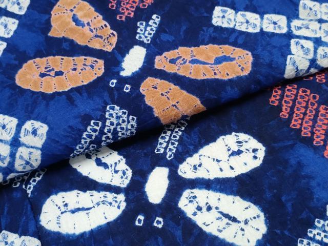 平和屋着物∴夏物　浴衣　有松鳴海絞り　蜻蛉流水文　綿　逸品　CABJ0018ng