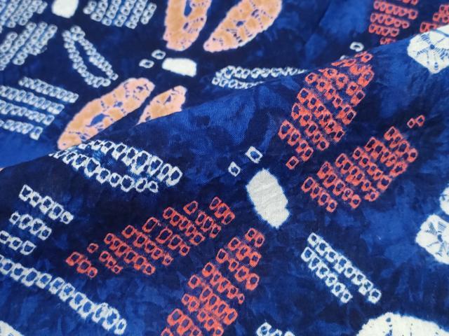 平和屋着物∴夏物　浴衣　有松鳴海絞り　蜻蛉流水文　綿　逸品　CABJ0018ng