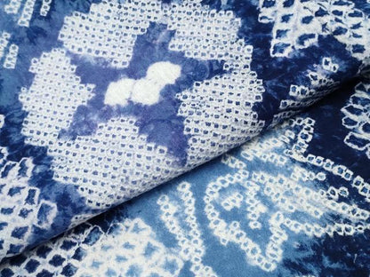 平和屋着物∴夏物　浴衣　有松鳴海絞り　朝顔　綿　逸品　CABJ0021ng