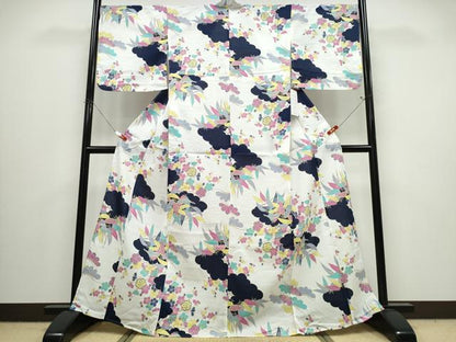 平和屋着物∴夏物　浴衣　松竹梅　綿　逸品　未使用　CABJ0044ng