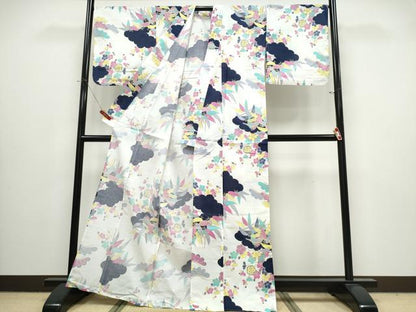 平和屋着物∴夏物　浴衣　松竹梅　綿　逸品　未使用　CABJ0044ng
