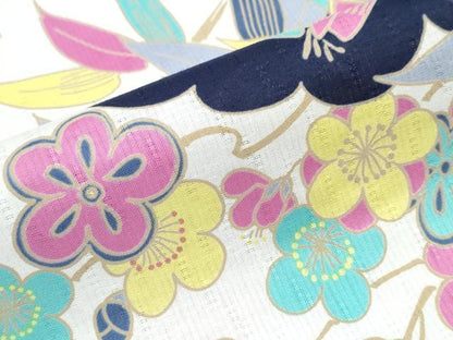 平和屋着物∴夏物　浴衣　松竹梅　綿　逸品　未使用　CABJ0044ng