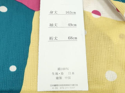 平和屋着物∴夏物　浴衣　切嵌文　綿　逸品　未使用　CABJ0049ng