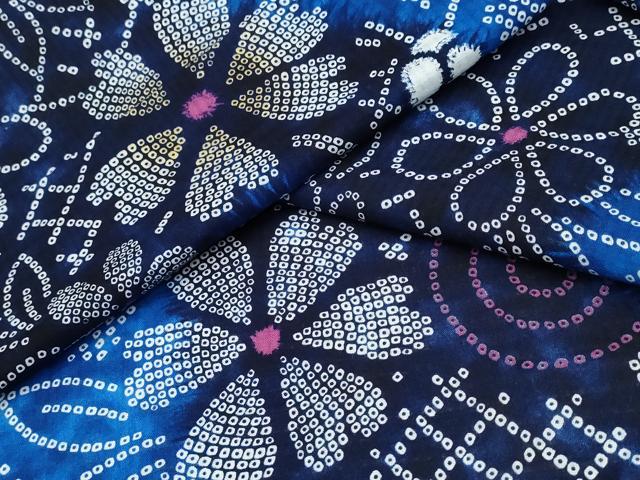 平和屋着物∴夏物　浴衣　吉祥舞花文　綿　逸品　CABJ0059ng