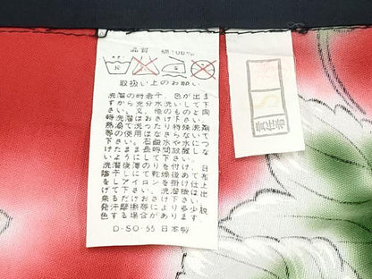 平和屋着物∴夏物　浴衣　朝顔　黒地　金彩　綿　逸品　CABJ0061ng