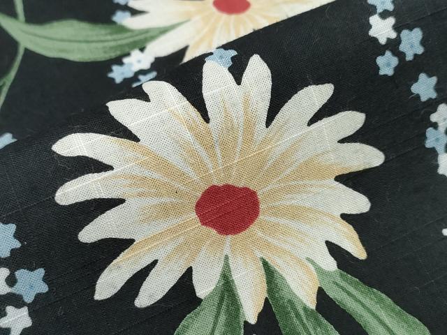 平和屋着物∴夏物　ファッションデザイナー 花井幸子　YUKIKO HANAI 　浴衣　菊文　黒地　綿　逸品　CABJ0063ng