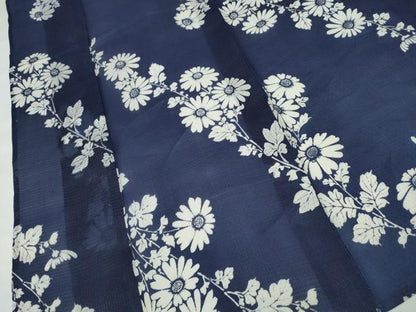 平和屋着物∴夏物　浴衣・小紋兼用　絹紅梅　手縫い　枝菊文　絹綿　逸品　CABJ0064ng