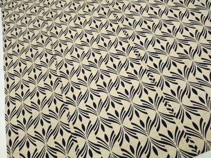 平和屋着物∴夏物　浴衣　注染　手縫い　幾何学文様　日本製　綿　逸品　CABJ0065ng
