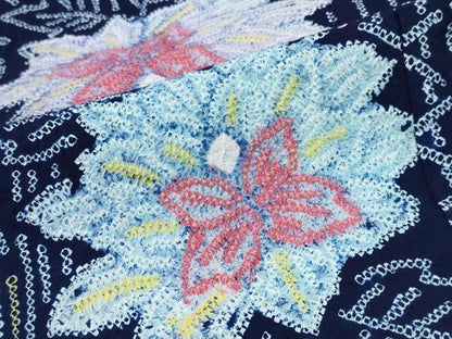 平和屋着物∴夏物　浴衣　有松鳴海絞り　籠目花間道　綿　逸品　未使用　CABJ0069ng