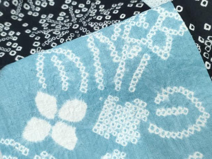 平和屋着物∴夏物　浴衣　有松鳴海絞り　霞花文　綿　逸品　CABJ0077ng