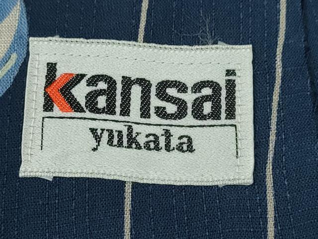 平和屋着物∴世界的ファッションデザイナー　山本寛斎　kansaiブランド　夏物　浴衣・小紋兼用　鞠　日本製　CABJ0088ng