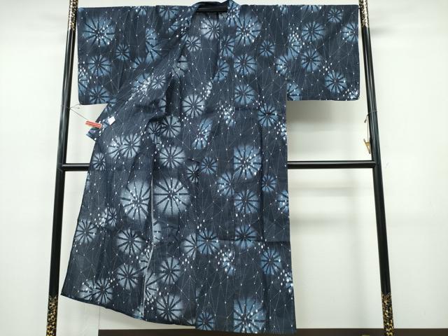 平和屋着物∴夏物　男性　浴衣　雪華文　綿　逸品　CABJ0092ng
