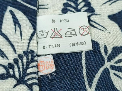 平和屋着物∴夏物　浴衣　注染　枝花文　日本製　綿　逸品　CABJ0099ng