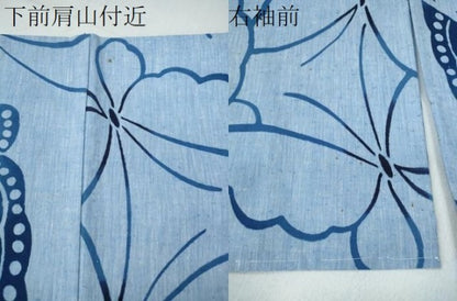 平和屋着物∴夏物　浴衣　注染　舞蝶文　綿　逸品　未使用　CABJ0100ng