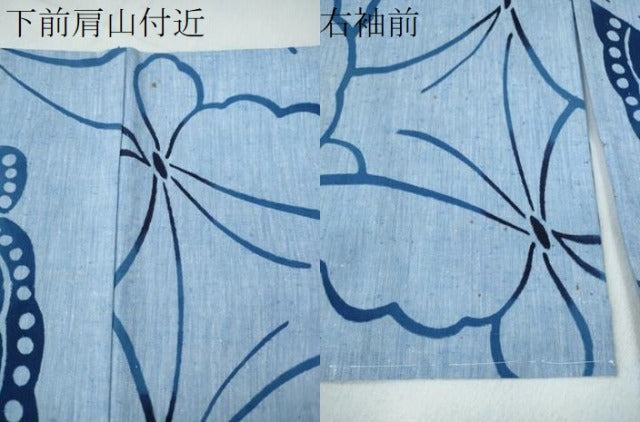平和屋着物∴夏物　浴衣　注染　舞蝶文　綿　逸品　未使用　CABJ0100ng