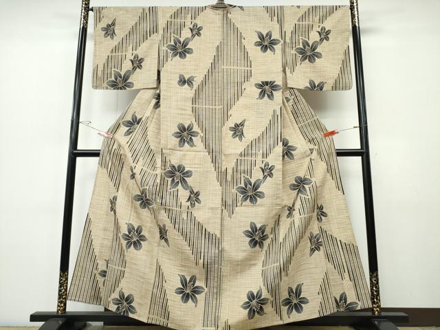 平和屋着物∴夏物　浴衣　注染　舞花文　綿　逸品　CABJ0101ng