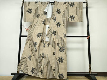 平和屋着物∴夏物　浴衣　注染　舞花文　綿　逸品　CABJ0101ng