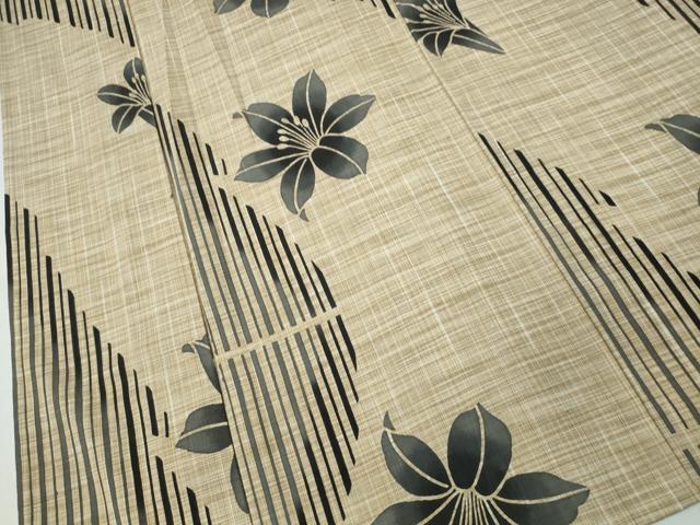 平和屋着物∴夏物　浴衣　注染　舞花文　綿　逸品　CABJ0101ng