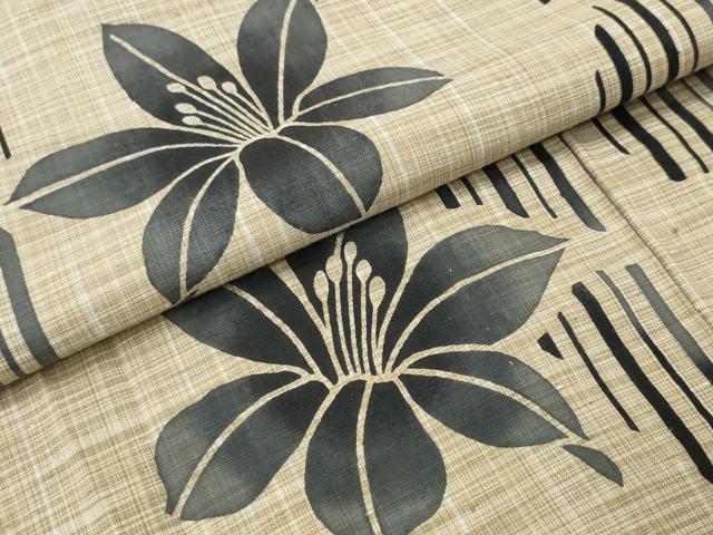 平和屋着物∴夏物　浴衣　注染　舞花文　綿　逸品　CABJ0101ng