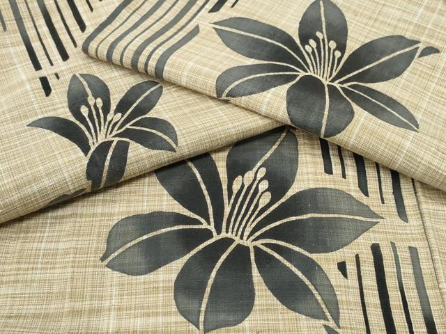 平和屋着物∴夏物　浴衣　注染　舞花文　綿　逸品　CABJ0101ng