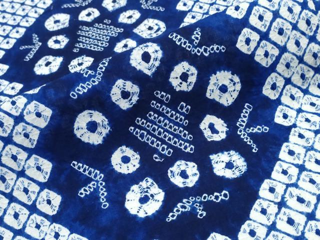 平和屋着物∴夏物　浴衣　有松鳴海絞り　雪華文　綿　逸品　CABJ0104ng