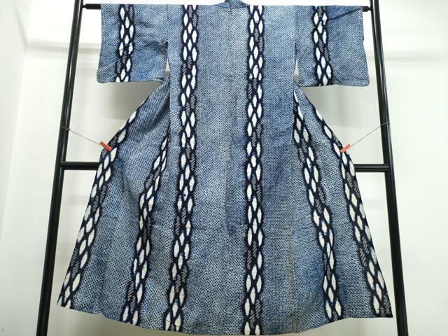 平和屋着物∴夏物　浴衣　有松鳴海絞り　吉祥間道　綿　逸品　CABJ0110ng