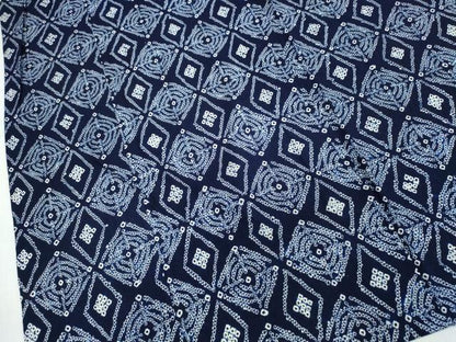 平和屋着物∴夏物　浴衣　有松鳴海絞り　天井菱文　綿　逸品　CABJ0116ng