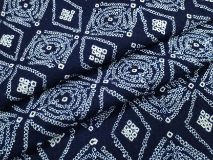 平和屋着物∴夏物　浴衣　有松鳴海絞り　天井菱文　綿　逸品　CABJ0116ng