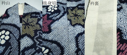 平和屋着物∴夏物　浴衣　有松鳴海絞り　竜田川　綿　逸品　CABJ0130ng