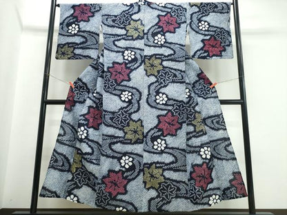 平和屋着物∴夏物　浴衣　有松鳴海絞り　竜田川　綿　逸品　CABJ0130ng