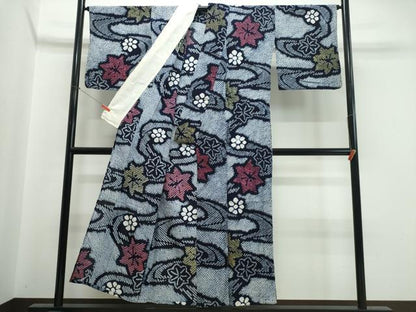 平和屋着物∴夏物　浴衣　有松鳴海絞り　竜田川　綿　逸品　CABJ0130ng