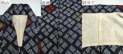 平和屋着物∴夏物　浴衣　有松鳴海絞り　幾何学文様　綿　逸品　CABJ0146ng