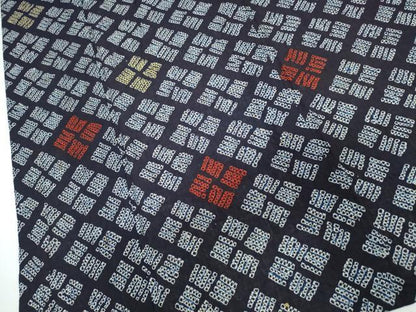平和屋着物∴夏物　浴衣　有松鳴海絞り　幾何学文様　綿　逸品　CABJ0146ng