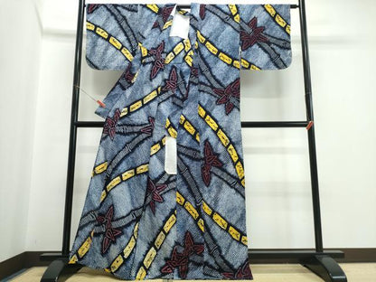 平和屋着物∴夏物　浴衣　有松鳴海絞り　笹竹文　綿　逸品　未使用　CABJ0151ng