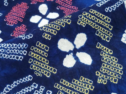 平和屋着物∴夏物　浴衣　有松鳴海絞り　流水花文　綿　逸品　CABJ0152ng