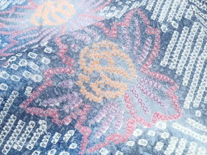 平和屋着物∴夏物　浴衣　有松鳴海絞り　霞舞花文　綿　逸品　CABJ0163ng