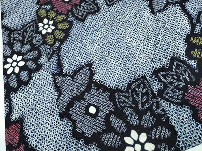 平和屋着物∴夏物　浴衣　有松鳴海絞り　枝花文　綿　逸品　CABJ0165ng