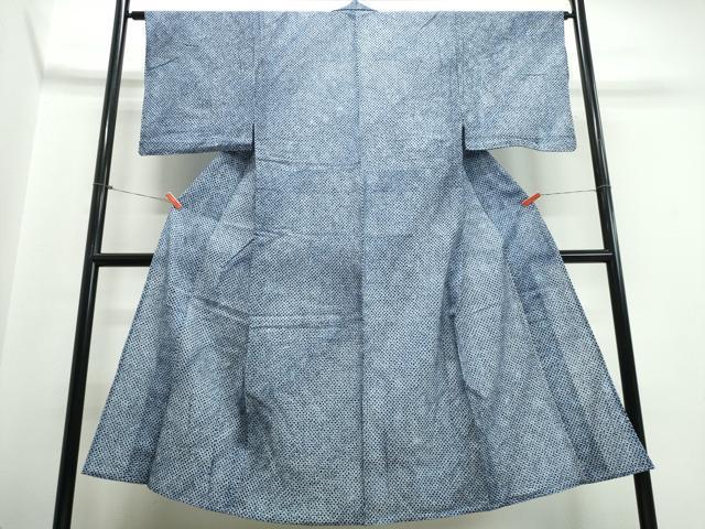 平和屋着物∴夏物　男性　浴衣　有松鳴海絞り　三浦絞り　綿　逸品　CABJ0166ng