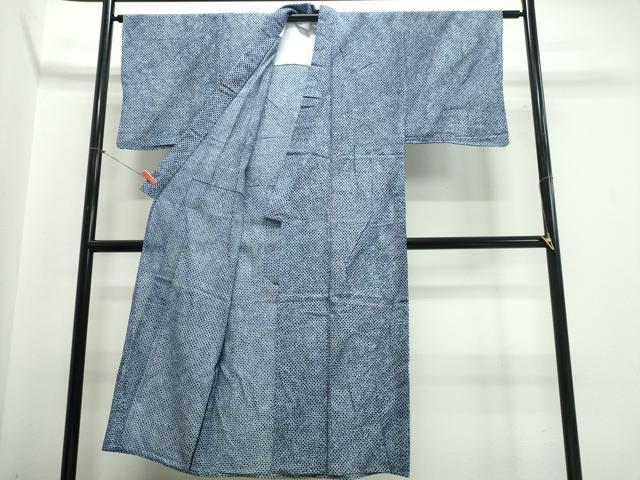 平和屋着物∴夏物　男性　浴衣　有松鳴海絞り　三浦絞り　綿　逸品　CABJ0166ng