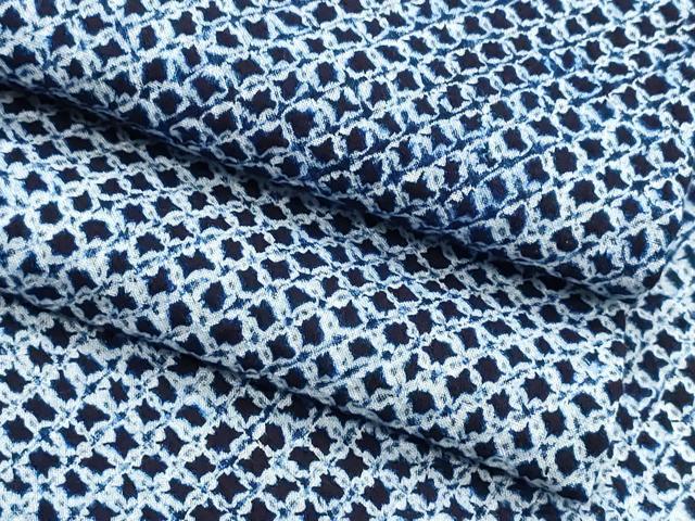 平和屋着物∴夏物　男性　浴衣　有松鳴海絞り　三浦絞り　綿　逸品　CABJ0166ng