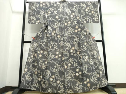 平和屋着物∴夏物　浴衣　有松鳴海絞り　草花丸文　綿　逸品　未使用　CABJ0171ng