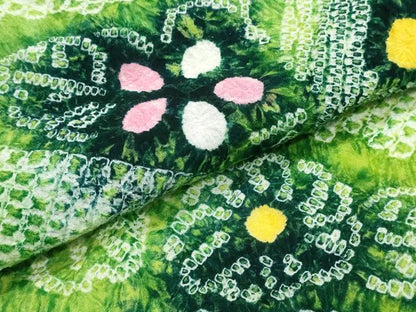 平和屋着物∴夏物　浴衣　有松鳴海絞り　切嵌菊文　綿　逸品　CABJ0173ng