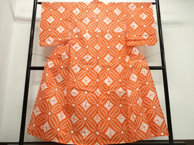 平和屋着物∴夏物　浴衣　有松鳴海絞り　七宝文　綿　逸品　CABJ0174ng