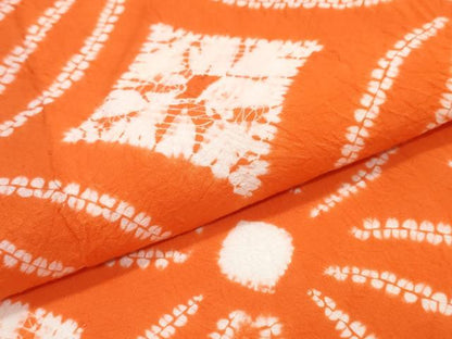 平和屋着物∴夏物　浴衣　有松鳴海絞り　七宝文　綿　逸品　CABJ0174ng