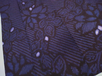 平和屋着物∴夏物　浴衣　有松鳴海絞り　枝花文　綿　逸品　CABJ0192ng